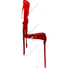 Dripping Red Paint Strokes