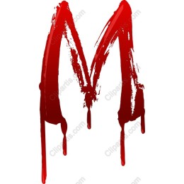 Dripping Red Letter M