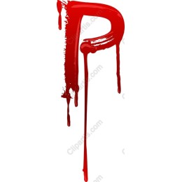 Dripping Red Letter P