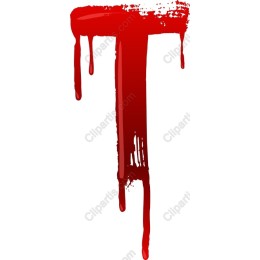 Dripping Red Letter T