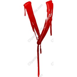 Dripping Blood Letter Y