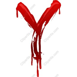 Dripping Red Letter Y