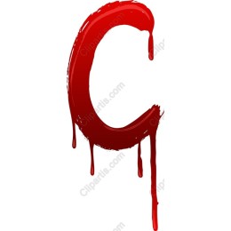 Dripping Blood Letter C