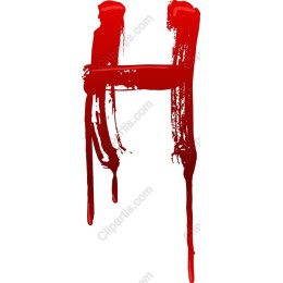 Dripping Red H