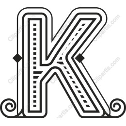 Elegant Vintage Letter K
