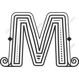 Elegant Letter 'M' Vintage