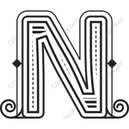 Artistic Letter N