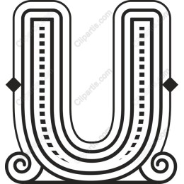 Elegant U Letter