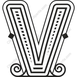 Elegant Letter V
