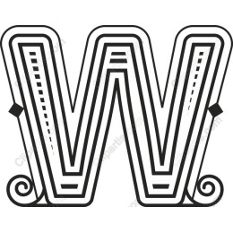 Stylized Letter W