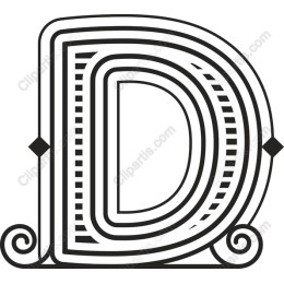 Elegant Decorative Letter D