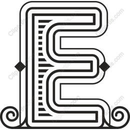 Ornate Letter E