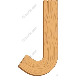 Wooden Letter J