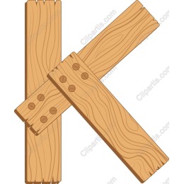 Wooden Letter 'K'