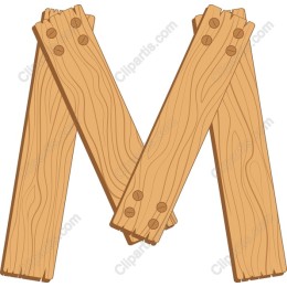 Wooden Letter M