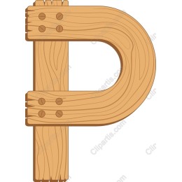 Rustic Wooden Letter 'P'
