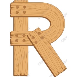 Rustic Wooden Letter R
