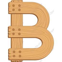 Rustic Wooden Letter B