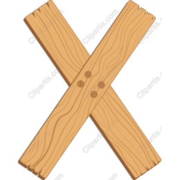 Crossed Wooden Planks
