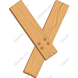 Crossed Wooden Planks