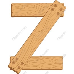 Rustic Wooden Letter Z