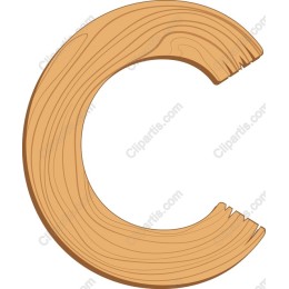 Wooden Letter C