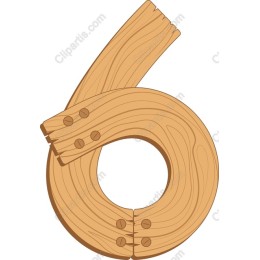 Wooden Number 6