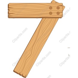 Wooden Numeral 7