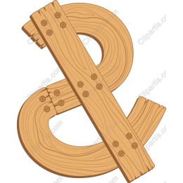 Wood Textured Ampersand