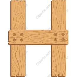 Wooden Letter H