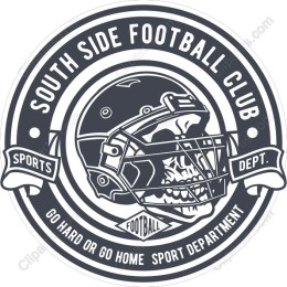 South Side Football Club Skull Helmet