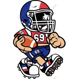 Dynamic Cartoon Football Player