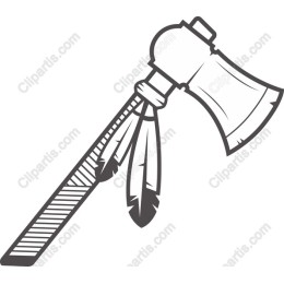 Traditional Axe with Feathers