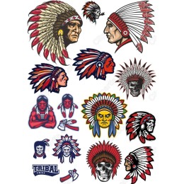 Tribal Chief Clipart Set - Native American Bundle