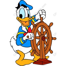 Cheerful Duck with Ship's Wheel