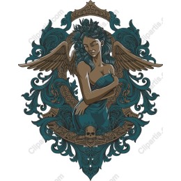 Teal Angel Elegance