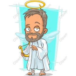 Charming Angel with Harp