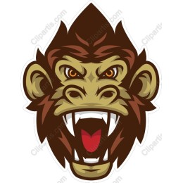 Fierce Gorilla Head