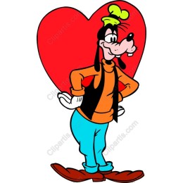 Cheerful Dog Character with Heart