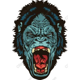 Fierce Gorilla Head