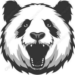 Roaring Panda Head
