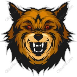 Fierce Wolf Head