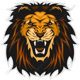 Majestic Roaring Lion Head