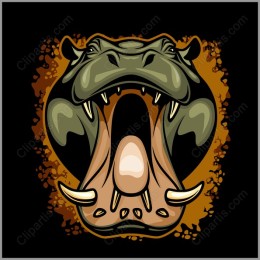Fierce Hippo Roaring