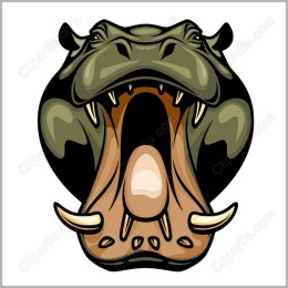 Open-Mouthed Hippopotamus