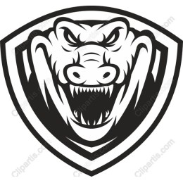 Fierce Crocodile Head