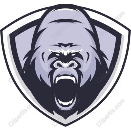 Fierce Gorilla Shield Emblem