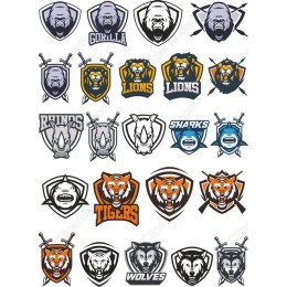 Wild Animal Sports Emblems Bundle
