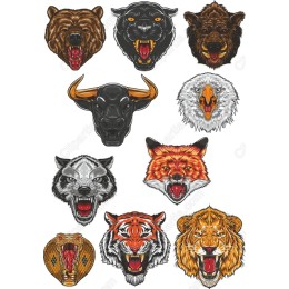 Animal Faces Set