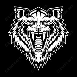Fierce Wolf Head